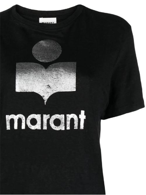 T-shirt con stampa logo MARANT ETOILE | TS0001FBA1N10E01BK